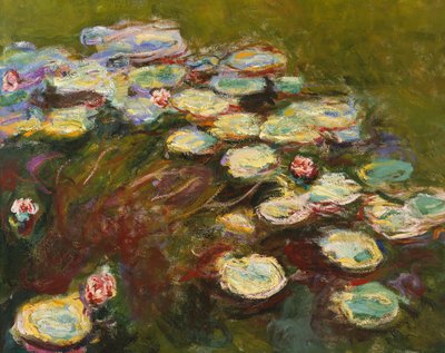 Waterlelies (detail) door Claude Monet